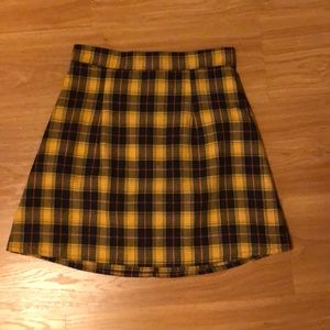 Tiger Mist yellow plaid skirt